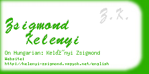 zsigmond kelenyi business card